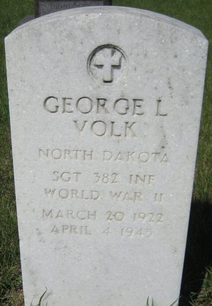 Sergeant George Volk headstone photo