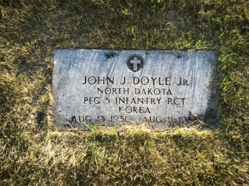Picture of John Doyle's grave marker.