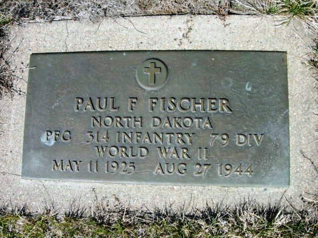 Private First Class Paul F Fischer grave marker photo