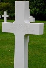 Private Adam Schaff cross grave marker photo