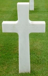 Second Lieutenant Albert E Marple cross grave marker photo