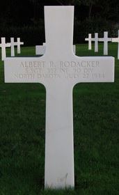 Staff Sergeant Albert R  Rodacker cross grave marker photo