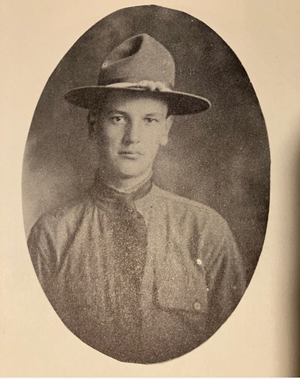 Vintage oval portrait of Corporal Anton Henry Ulijohn in a World War I-era military uniform.