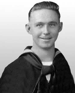 Machinist's Mate First Class Arnold R Lund in uniform head and shoulder photo