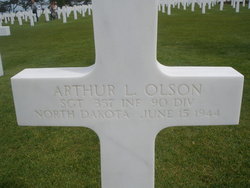 Arthur Olson's grave marker.