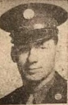 Private First Class August C Siegfried in uniform head and shoulder photo