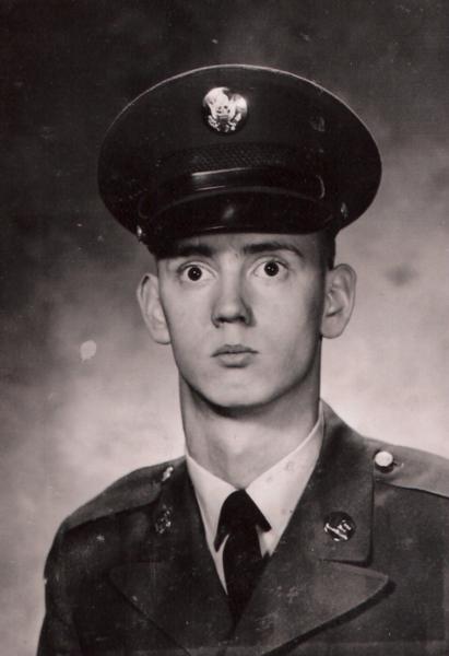Private First Class David Berdahl photo in a black‑and‑white formal military portrait.