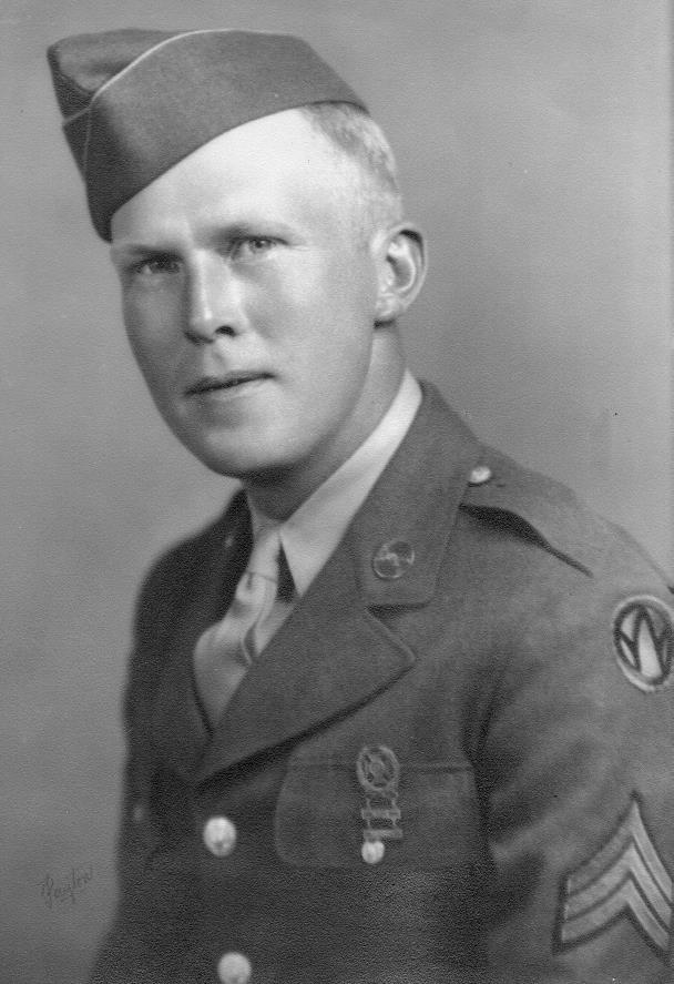 First Lieutenant Bertram E Olson in uniform photo