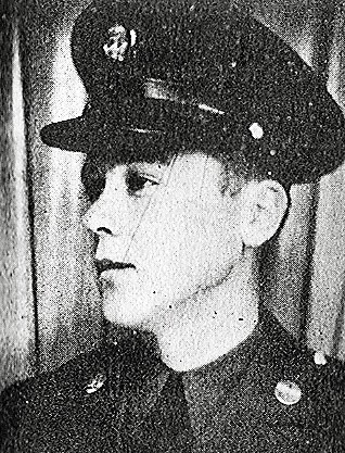 Private Byron G Elliott in uniform head and shoulder photo