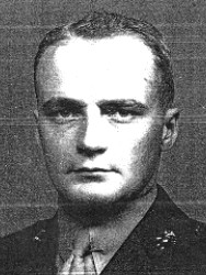 Captain Charles R Durfee in uniform head and shoulder black and white photo