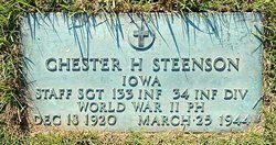 Staff Sergeant Chester H Steenson grave marker photo