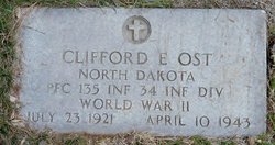 Private First Class Clifford E Ost grave marker photo