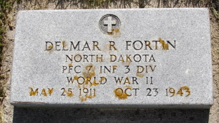 Private First Class Delmar R Fortin grave marker photo