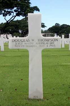 Staff Sergeant Douglas Wayne Thompson cross grave marker photo