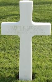 Staff Sergeant Elphie E Ledoux cross grave marker photo
