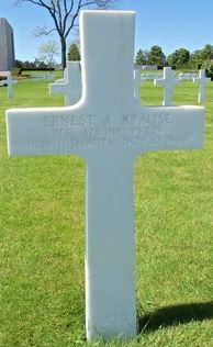 Private  First Class Ernest A Krause cross grave marker photo