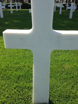 Technician Fifth Grade Ewaldt F Hasenwinkel cross grave marker photo