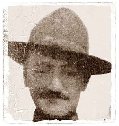 Floyd Fuller wearing a campaign hat.