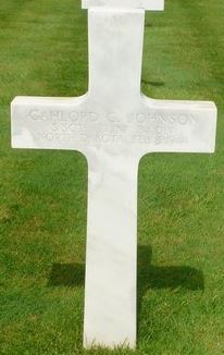 Staff Sergeant Gahlord G Johnson cross grave marker photo