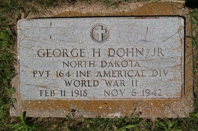 Private George R Dohn Jr grave marker photo
