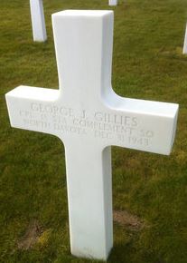 Corporal Geroge J Gillies cross grave marker photo