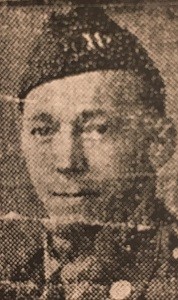 Private George W Deede in uniform head and shoulders photo
