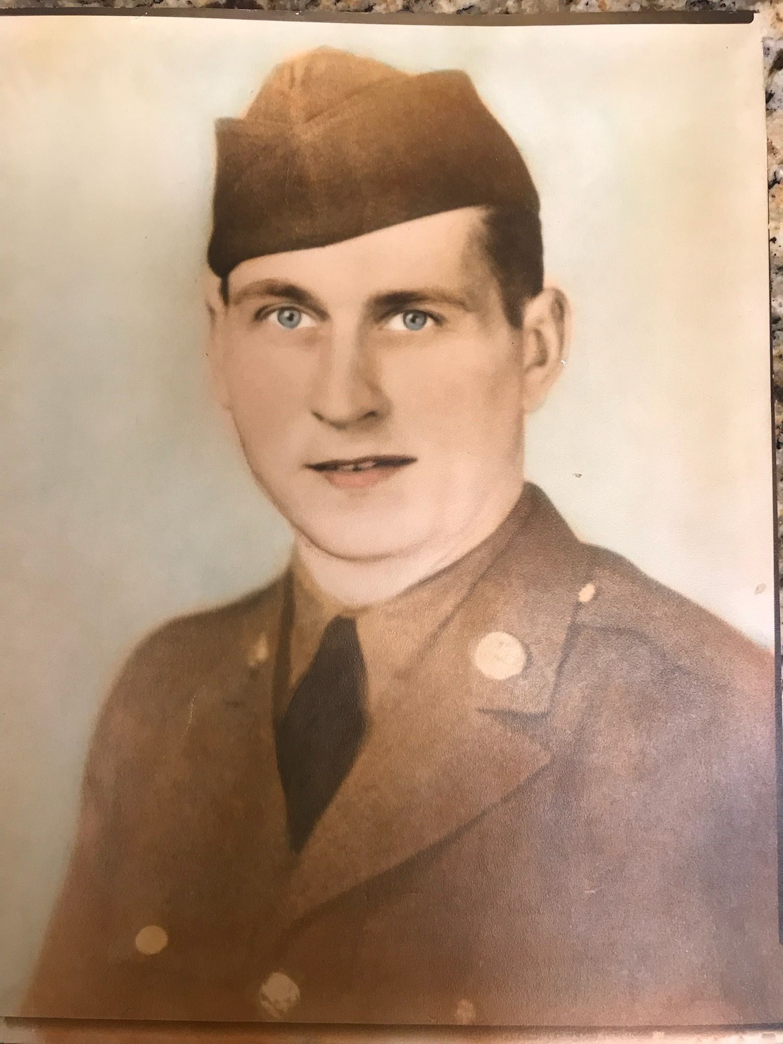 Technical Sergeant Godgrey N Halverson in uniform head and shoulder photo