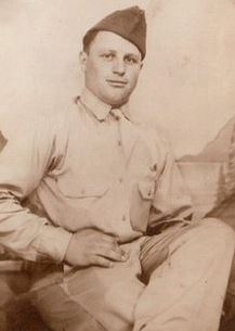 Private Gottfried Merkel in uniform sitting photo