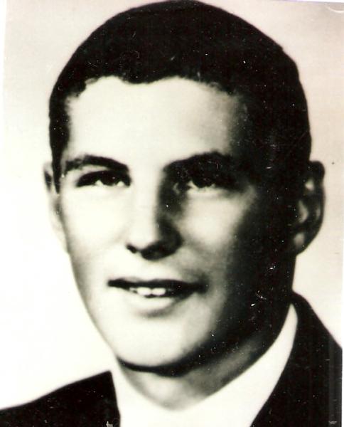 1st Lieutenant Loren Douglas D. Hagen black and white photo dressed in formal wear.
