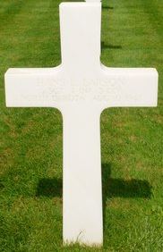 Hans Larson's grave marker.