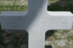 Staff Sergeant Harvey J Phillips cross grave marker photo