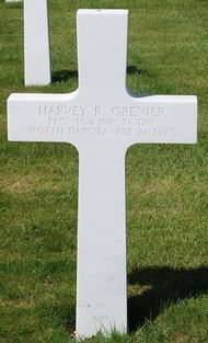 Private First Class Harvey R Grenier grave marker photo