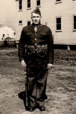 Private First Class Henry Heilman in uniform standing photo