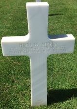 Corporal Herb W Meyer cross grave marker photo