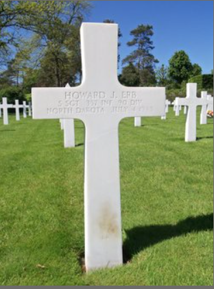 Sergeant Howard Jacob Erb cross grave marker photo