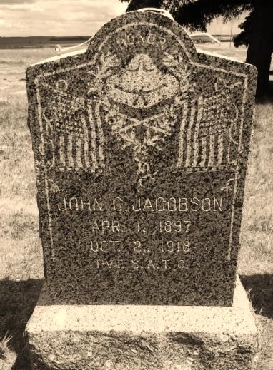 John Jacobson's grave marker.