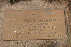 Picture of James Morrison's grave marker.