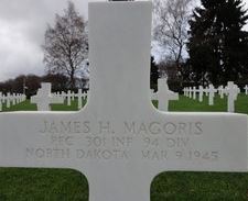 Private First Class James H Magoris grave marker photo