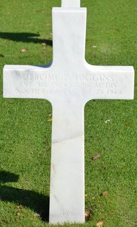 Private Jerome P Higgins cross grave marker photo