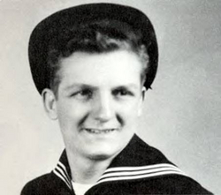 Radioman Third Class Jerome W Baglien in uniform photo