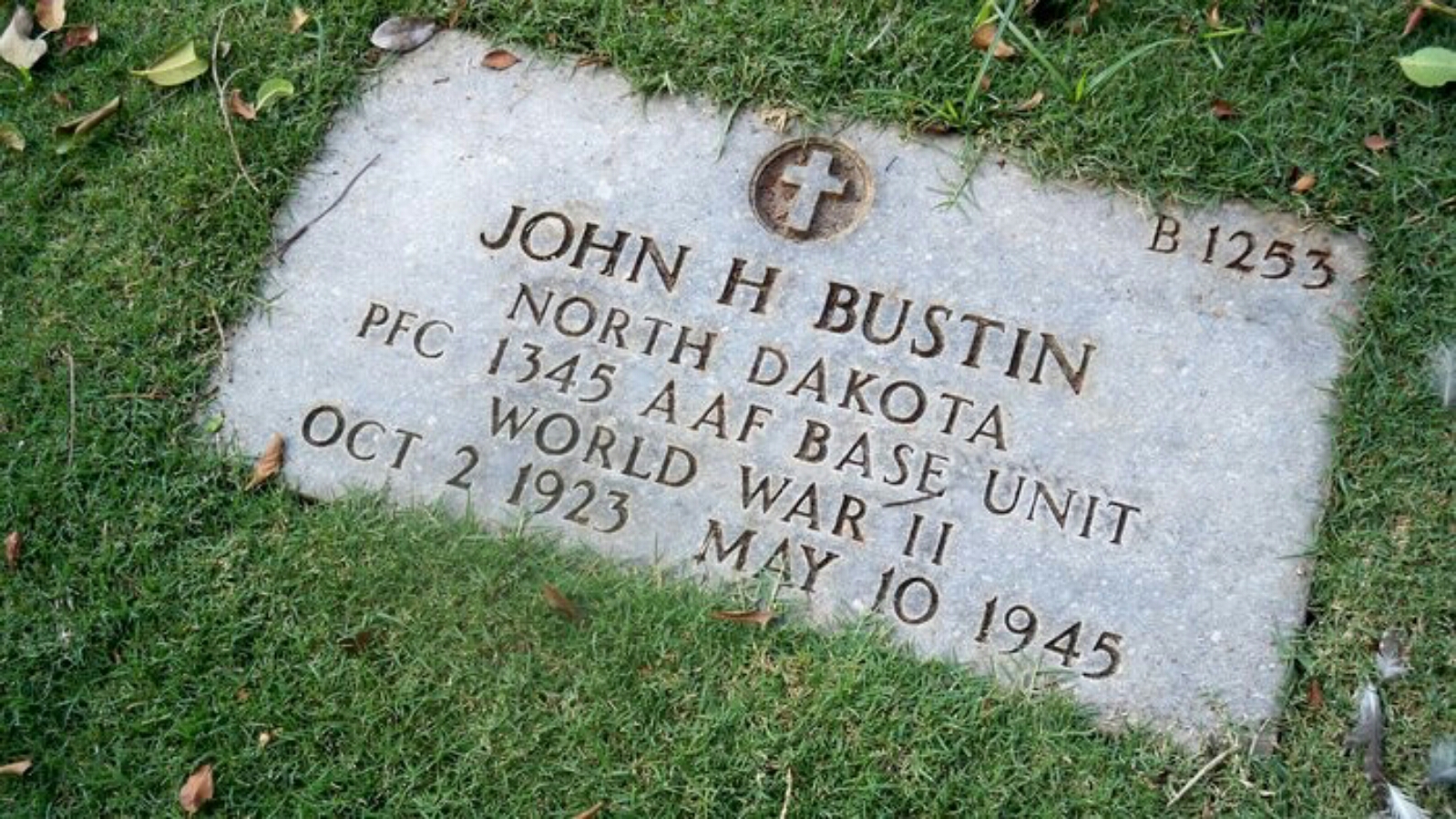 Private First Class John H Bustin grave marker photo