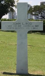 Staff Sergeant John E Rod cross grave marker photo