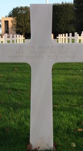 Private John Marzolf cross grave marker photo