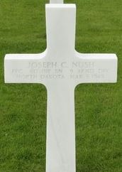 Private First Class Joseph C Nush cross grave marker photo
