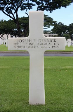 Private First Class Joseph P Dennick grave marker photo