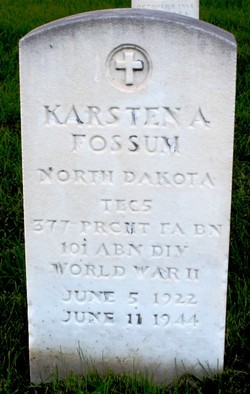 Technician Fifth Grade Karsten A Fossum grave marker photo