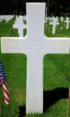 Sergeant Kenneth McLaughlin cross grave marker photo
