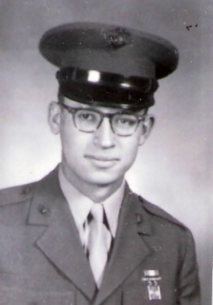Garry Klein black and white photo in uniform.