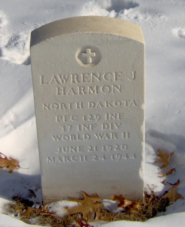 Private First Class Lawrence J Harmon grave marker photo