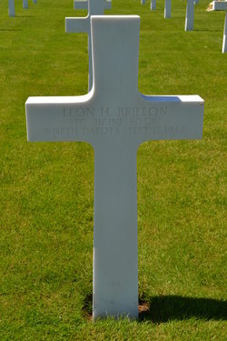 Private First Class Leon H Brillon cross grave marker photo